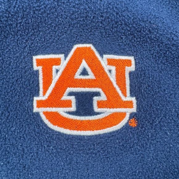Auburn University Tigers Columbia Fleece Vest Sz M Blue‎ Full Zip Pockets - Picture 4 of 13